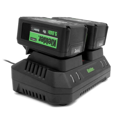 KWT-004 TYPE18 Starter Set: 18v Dual Port Charger + 2 x 5.0Ah Batteries