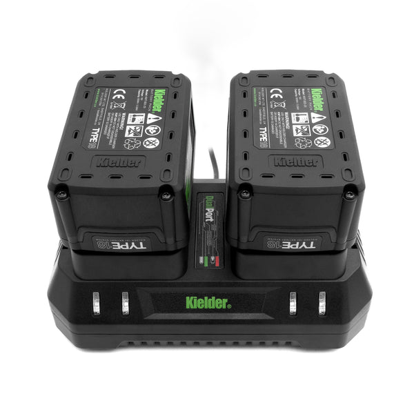 KWT-004 TYPE18 Starter Set: 18v Dual Port Charger + 2 x 5.0Ah Batteries