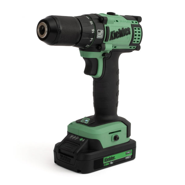 KWT-011-92 TYPE18 18v Drill Driver, 1 x 2.0Ah + 4 x Cobalt Drill Bits (Eco Case, with EVA Foam Insert) - No Charger