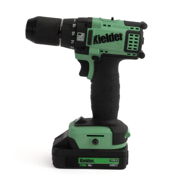 KWT-011-92 TYPE18 18v Drill Driver, 1 x 2.0Ah + 4 x Cobalt Drill Bits (Eco Case, with EVA Foam Insert) - No Charger