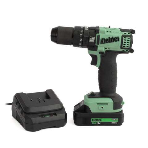 KWT-014-91 TYPE18 18v Combi Drill, 1 x 2.0Ah, Charger + 5 x Drill Bits (Eco Case, with EVA Foam Insert)