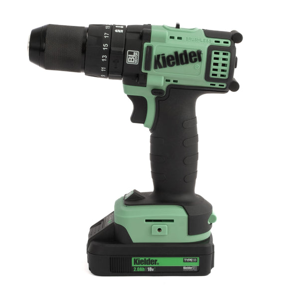 KWT-014-91 TYPE18 18v Combi Drill, 1 x 2.0Ah, Charger + 5 x Drill Bits (Eco Case, with EVA Foam Insert)