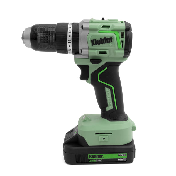 KWT-020-91 TYPE18 18v 75Nm Combi Drill, 1 x 2.0Ah + Charger + 3, 4, 6mm Cobalt Drill Bits + 6 & 7mm Masonry Drill Bits (Eco Case with EVA foam insert)