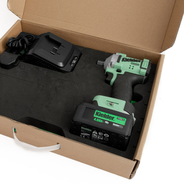 KWT-040-81 TYPE18 18v 1/2" Ultra Compact Impact Wrench, 1 x 4.0Ah + Charger (Eco Case, with EVA Foam Insert)