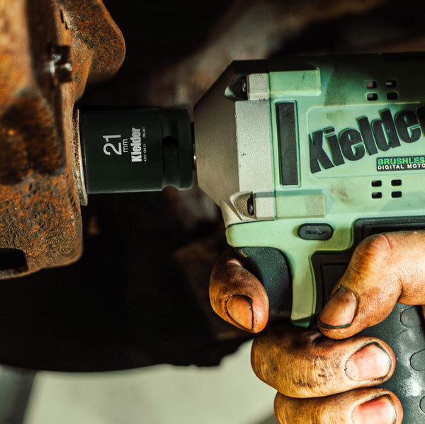 KWT-124-05 1/2" 11pc Short Impact Socket Set (On Socket Rail)