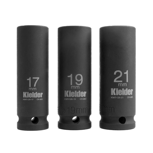 KWT-126 1/2" Deep Impact Socket Set 17, 19, 21mm (3pc)