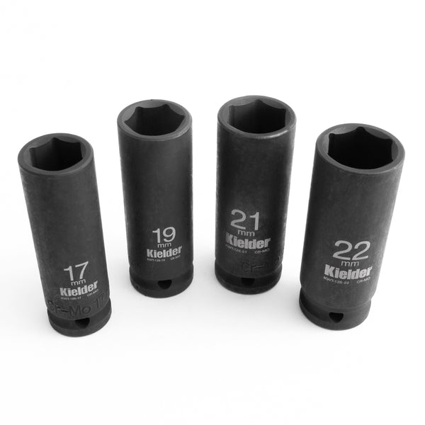 KWT-126 1/2" Deep Impact Socket Set 17, 19, 21 & 22mm (4pc)