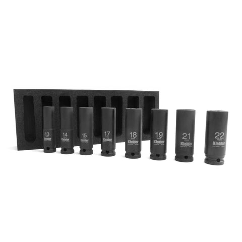 KWT-126 1/2" 8pc Deep Impact Socket Set 13, 14, 15, 17, 18, 19, 21 & 22mm (In Foam)