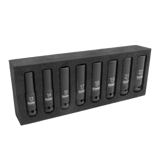 KWT-126 1/2" 8pc Deep Impact Socket Set 13, 14, 15, 17, 18, 19, 21 & 22mm (In Foam)