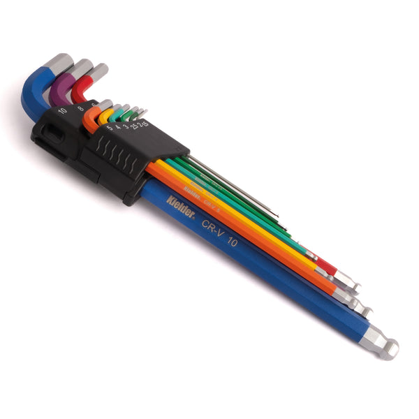 Color Code Keyt KWT-202-01 9pc Colour Coded Long Hex Key Set - Kielder