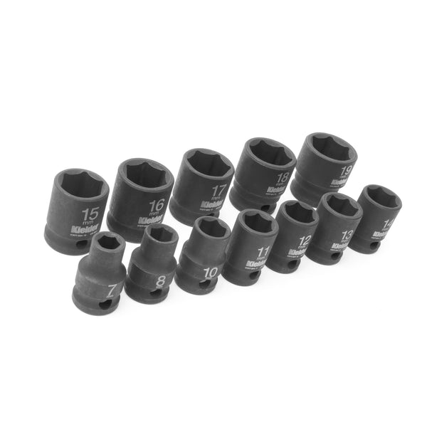 KWT-384 3/8" 12pc Short Impact Socket Set (In Foam)