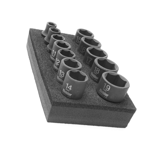 KWT-384 3/8" 12pc Short Impact Socket Set (In Foam)