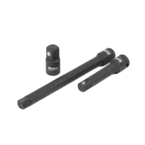 KWT-385 3pc Impact Socket Adapter & Extension Set (3/8" to 1/2" Adapter + 75 & 150mm 3/8" Extension)