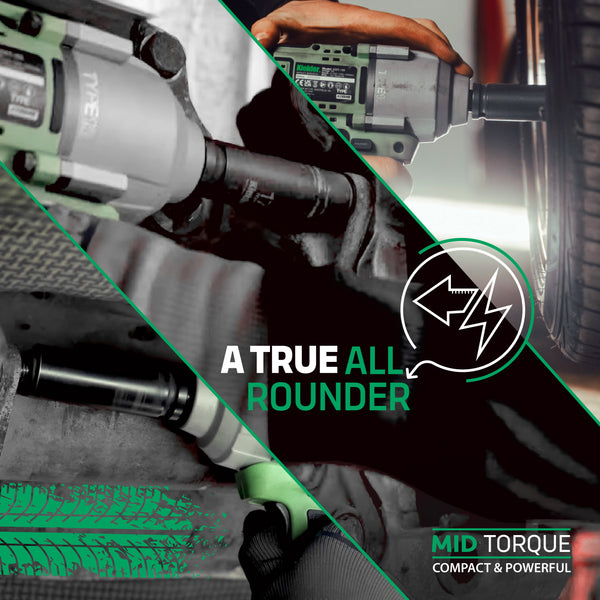 KWT-BBB 3 Battery Bundle Box (Mid Torque Impact Wrench & Compact Ratchet)