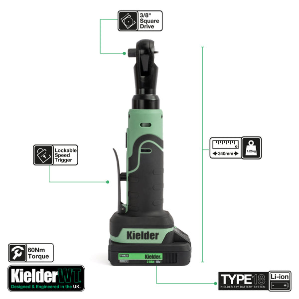 KWT-BBB 3 Battery Bundle Box (Mid Torque Impact Wrench & Compact Ratchet)