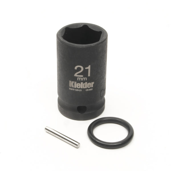 KWT-125-PO 1/2" 21mm Impact Socket (52mm Long) + Pin & O-Ring