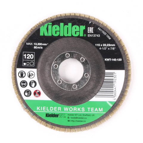 KWT-145 115mm 120 Grit Flap Disc for Angle Grinder