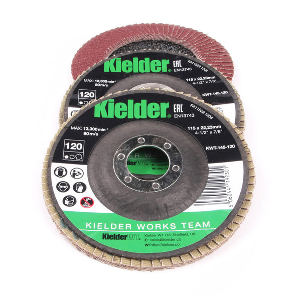 KWT-145 115mm 120 Grit Flap Disc for Angle Grinder
