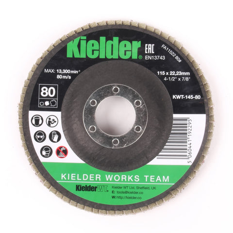 KWT-145 115mm 80 Grit Flap Disc for Angle Grinder